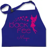 Kinderschürze Schürze Kinder Jungen Mädchen - Backschürze - Back Fee Backfee I Geschenk Backen I Hobbybäckerin - 2-6 Jahre - Royalblau - kinderschürze+mit+namen kinderbackschürzen gift baking - 2-6 Jahre
