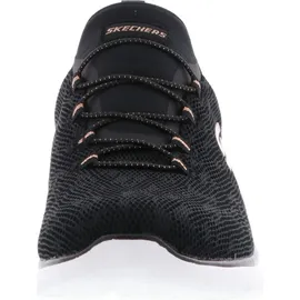 SKECHERS Summits - Leopard Spot black mesh rose gold trim 41