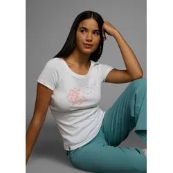 Kurzarmshirt, Kurzarm, körpernahe Passform, bedrucktes Design, Gr. 48/50 (XL), weiß, , 83392014-48