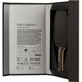 Stiga Pro Carbon+ Cybershape Tischtennisracket, 5-Sterne-Profi-Tischtennisschläger mit sechseckiger Form für Offensive Spieler