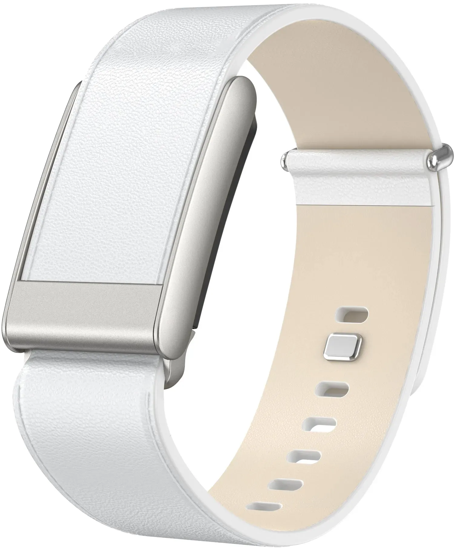Strap-it Whoop 5.0 Armband Leder für Whoop 5.0 - Weiß - Druckknopf Verschluss
