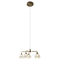 NÄVE LED-Deckenleuchte »Varna«, ∅xH: 50 x 150 cm, Metall/Glas - goldfarben