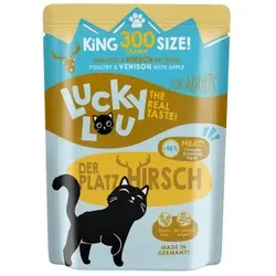 Lucky Lou Nassfutter Katze Adult Geflügel & Hirsch 12x300 g