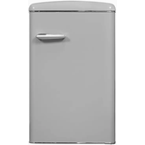Exquisit RKS120-V-H-160F Retro-Kühlschrank (122 l, 875 mm hoch, Grau)