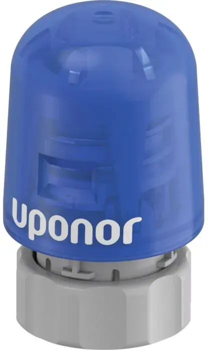 Uponor Vario S Thermoantrieb Fussbodenheizung 230 V, blau, stromlos geschlossen, für Edelstahlverteiler