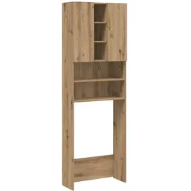 vidaXL Artisan-Eiche Waschmaschinenschrank 64 x 25,5 x 190 cm Braun Holz