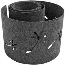 zaun|zu® Sichtschutzstreifen 255 x 15 cm Anthrazitgrau Vlies 2 St.