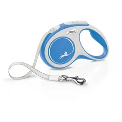 FLEXI New Comfort S Gurt Roll-Leine 5 m blau