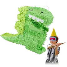 Relaxdays Dino Piñata 43 x 36 x 9 cm Grün
