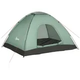 ibettertec Dachzelt Familienzelt, Campingzelt, Kuppelzelt, Camping, Reise, Trekking, Garten, Personen: 2 (Spar-Set, 1 tlg., Komplett-Set für 2 Personen Campingzelt mit allem), Kompakt verstaubar, Leichtes Gewicht grün