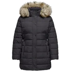 Steppjacke ONLY CARMAKOMA "CARNEWLUNA QUILTED COAT CC OTW", Damen, Gr. S (42/44), grau (phantom), Steppware, Obermaterial: 100% Polyester, modisch, Langarm, Jacken