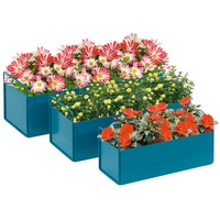 Outsunny Blumenbeete-Set mit Griff Blau