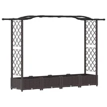 vidaXL Hochbeet mit Rankgitter und Dach 207 x 40 x 126 cm Braun