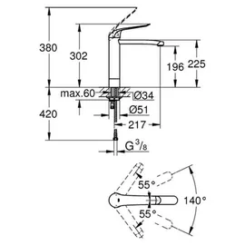 Grohe Euroeco Special Einhandmischer chrom 30208000