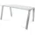 Rocada Schreibtisch Blanca BxTxH 140x80x73cm Gestell verchromt Platte Glas satiniert - Silber