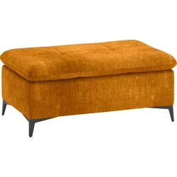 Hockerbank MR. COUCH "Haiti III", orange (dolce 9 curry), B:118cm H:51cm T:66cm, Dolce (100% Polyester), Hocker, Polsterhocker, mit Kaltschaumpolsterung bis 140 kg belastbar