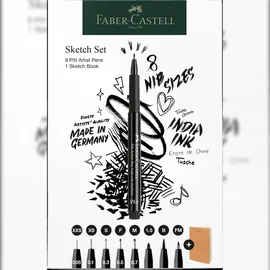 Faber-Castell Pitt Artist Pen Handlettering-Set schwarz, 1 Set