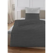 Hechter Paris Wendebettwäsche grafisch grau 155 x 220 cm + 2 x 80 x 80 cm