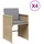vidaXL Gartenstuhl 55 x 69 x 29 cm beige 4 St.
