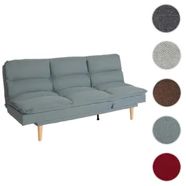 Mendler Schlafsofa HWC-M79, Gästebett Schlafcouch Couch Sofa, Schlaffunktion Liegefläche 180x110cm ~ Stoff/Textil blau-grau