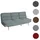 Mendler Schlafsofa HWC-M79, Gästebett Schlafcouch Couch Sofa, Schlaffunktion Liegefläche 180x110cm ~ Stoff/Textil blau-grau