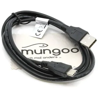 USB Ladekabel passend für Sony Xperia 1 (V, IV, III, II), Xperia 5 (V, IV, III, II), Xperia 10 (V, IV, III, II), Xperia 10 III Lite, Xperia Pro 2021, Xperia PRO-I Datenkabel mit mungoo Displayputztuch