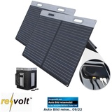 revolt 2er-Set Falt-Solarpanele, 2 monokristalline Zellen, USB-C, ETFE, 100 W