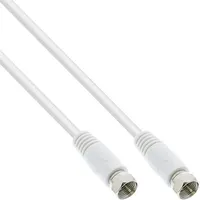 InLine SAT-Anschlusskabel, 2x geschirmt, 2x F-Stecker, 10m >75dB, weiß,