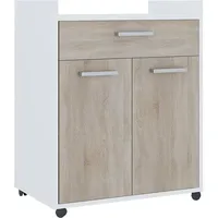 Vicco Rollcontainer Ansel, Weiß/Sonoma, 60 x 40 cm mit