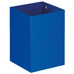 PROREGAL Viereckiger Papierkorb zur optionalen Wandmontage | 21 Liter | Blau