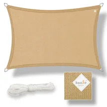 Hanse Sonnensegel Sonnenschutz Schattensegel UV-Schutz Recheck 3x4m Sand