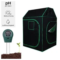 Melko Gewächshaus Zuchtzelt Gewächshaus Growbox Indoor Pflanzenzelt Zuchtschrank, Stück, 99,9 % lichtundurchlässig schwarz