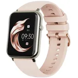 Smartwatch, Smartwatch Damen Herren, 1.69" HD Fitness Tracker Uhren für Android IOS, IP67 Wasserdicht Pulsmesser Schrittzähler Aktivitätstracker - Rosa