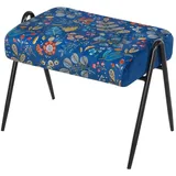 Hti-Living Polsterhocker 55 x 42 x 39 cm Blau