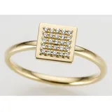 FIRETTI Goldring "Schmuck Geschenk Gold 585, Quadrat, teilw. rhodiniert, massiv" Gr.