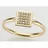 FIRETTI Goldring "Schmuck Geschenk Gold 585, Quadrat, teilw. rhodiniert, massiv" Gr.