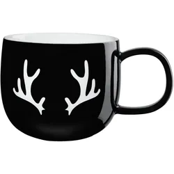 ASA joy Henkelbecher, antlers Schwarz glänzend