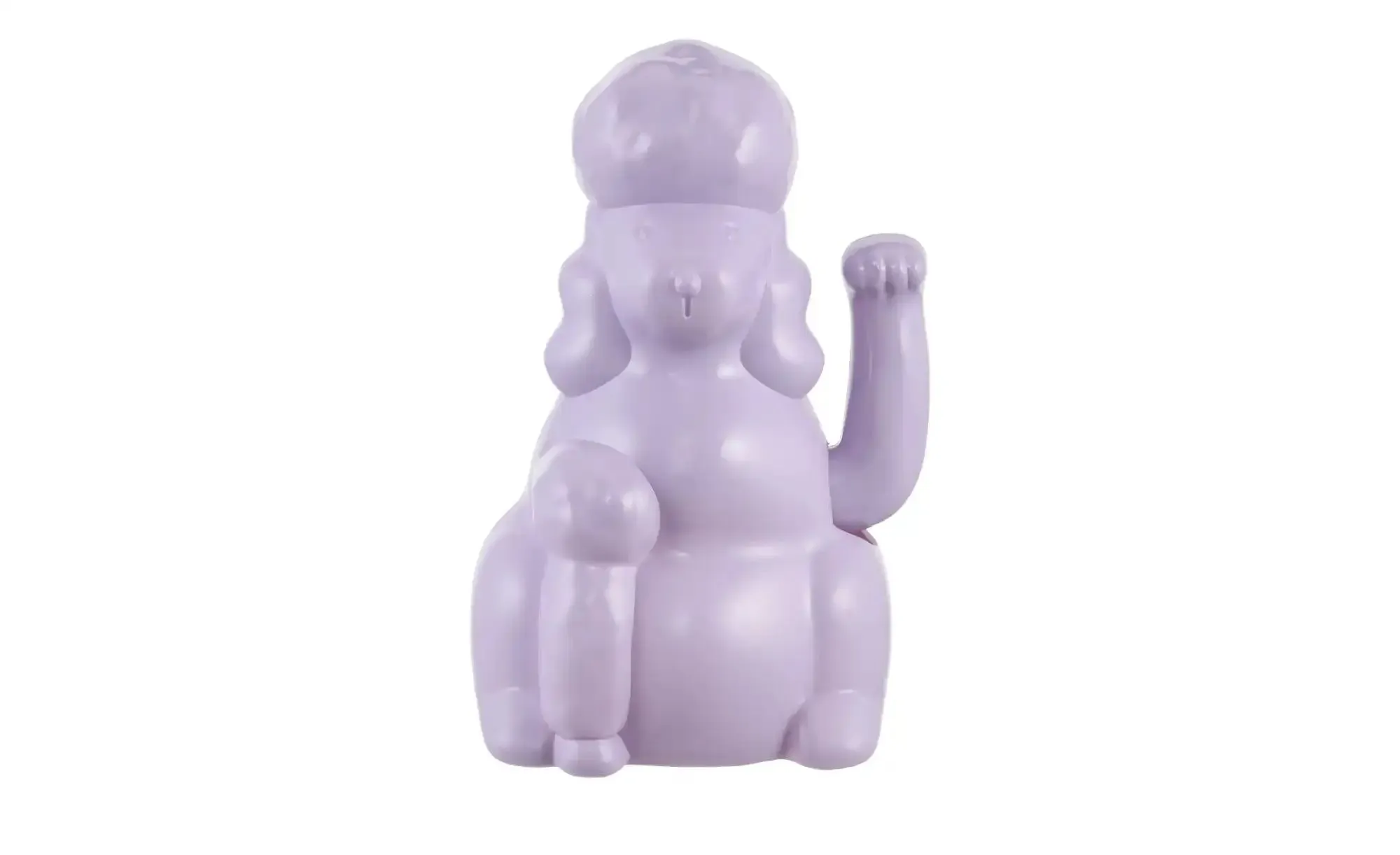 HOME STORY Winkehund Pudel   , lila/violett , Kunststoff , Maße (cm): B: 10 H: 17