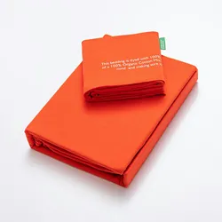 Benetton - 2-teiliges Bettwäscheset (Bettbezug 135 x 200 cm + Kissenbezug 80 x 80 cm), 140 g/m2, 100 % Baumwolle, Rosa, vereint in Grün