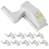 10er-pack Led-scharnierleuchten Für Kleiderschranktüren, Spezialbeleuchtung Mit Automatischem Sensor, 12v Kabellose Kleiderschrankleuchte, Küchen-, Schlafzimmer-, Schrankleuchte, Led-möbelleuchte [ene
