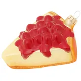 Krebs Glas Lauscha Käsekuchen Weihnachtsornament 1-tlg. 9cm