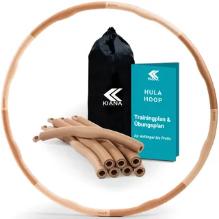 KIANA SPORTS® Hula Hoop Reifen Erwachsene inkl. Tasche und Übungsplan [1,2 kg] - Stabiler Hoola Hoop aus Deutscher Entwicklung - Hullahub Reifen zum Abnehmen - Gymnastikreifen mit Wellen