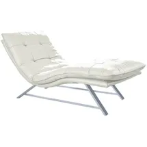 W.Schillig Relaxliege daily dreams Leder 75 x 91 x 170 cm Weiß mit Kissen