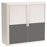 PAPERFLOW easyOffice Black & White Rollladenschrank 62336 2 Fachböden 110,0 x 41,5 x 104,0 cm