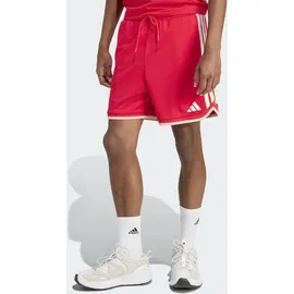 adidas Shorts ADIDAS SPORTSWEAR "STADIUM MESH", Herren, Gr. M, N-Gr, pure ruby, crystal linen, sanftes weiß, normal, gr., Obermaterial: 100% Polyester, Hosen Shorts
