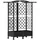 vidaXL Hochbeet mit Rankgitter und Dach 124 x 40 x 129 cm Schwarz