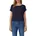 Fließendes Jersey-Shirt Blau S