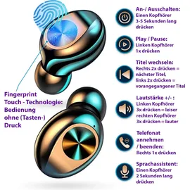 NAUCI Kopfhörer Ohrhörer für Samsung Galaxy Z Flip Fold 6 5 4 Bluetooth In-Ear Headset