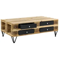 [en.casa] 4x Schubladen für Europaletten-Möbeln DIY-Set Schwarz