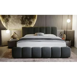 GRAINGOLD Polsterbett mit Stauraum, Cloud ¦ grau ¦ Maße (cm): B: 185 H: 105